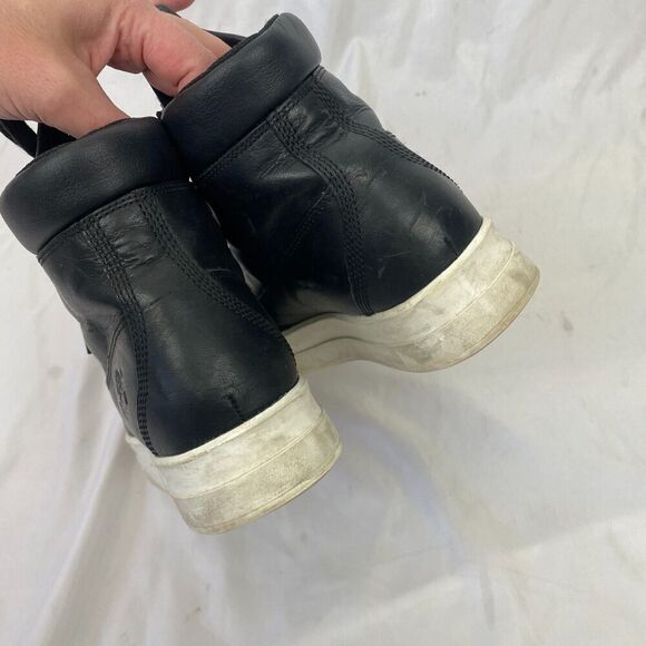 Timberland Mayliss 6-inch Platform Sneaker Boots Women Size 7 Black Leather - Picture 3 of 11